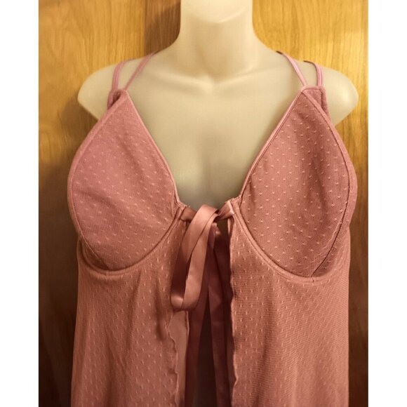 Cacique Womens Purple open front layered fly away Nightgown Size 26/28 NWOT - Picture 2 of 4